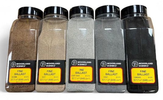 Woodland Scenics B1372 Track Ballast - FINE Grade - BROWN