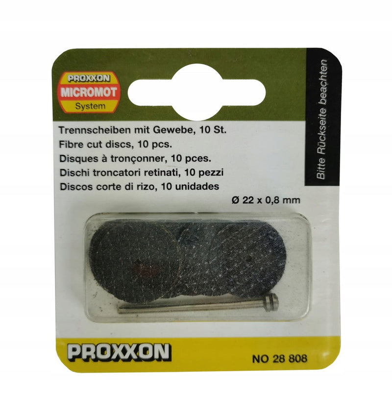 Load image into Gallery viewer, Proxxon Reinforced Aluminium Oxide Cutting Discs &amp; Arbors 22mm &amp; 38mm  (28808, 28809, 28818 &amp; 28819)

