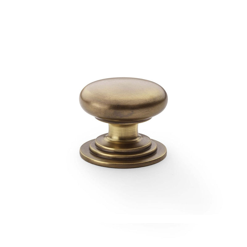 Load image into Gallery viewer, Alexander and Wilks Waltz Round Cupboard Knob on Stepped Rose
