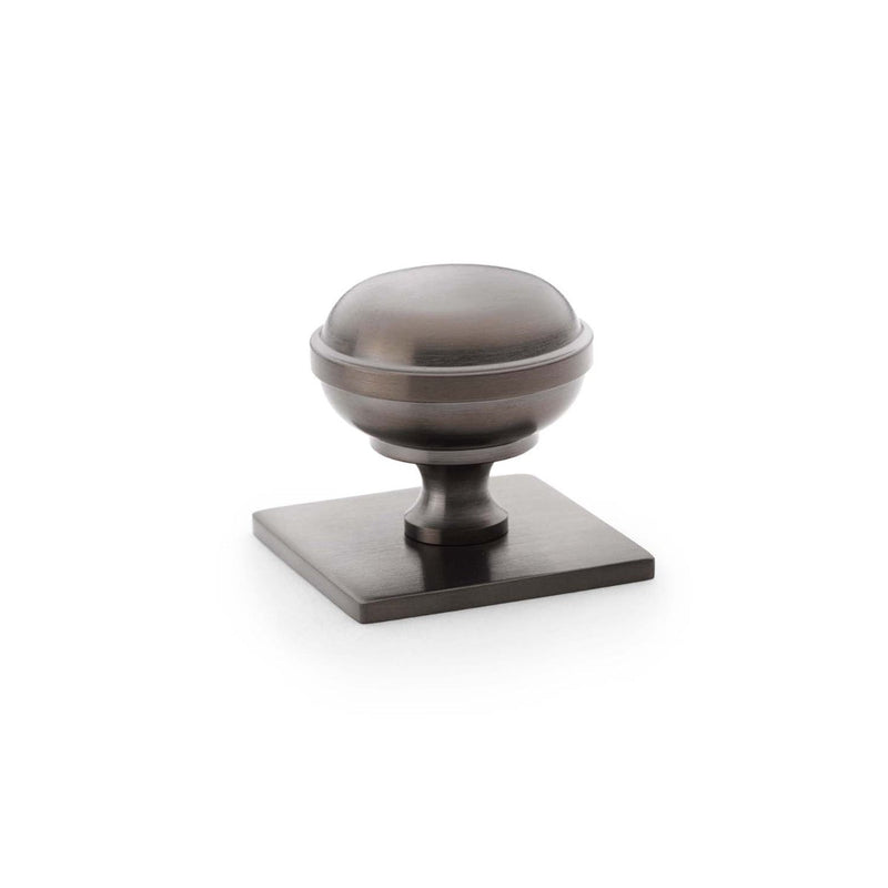 Load image into Gallery viewer, Alexander and Wilks Quantock Cupboard Knob on Square Backplate
