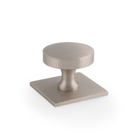 Alexander and Wilks Bullion Cupboard Knob on Square Backplate