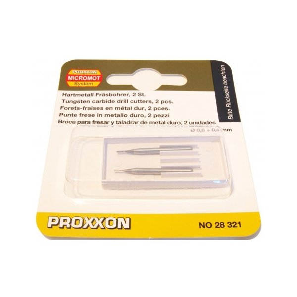 Load image into Gallery viewer, Proxxon Tungsten Carbide Milling Drills (Packs of 2)     (28320 &amp; 28321)
