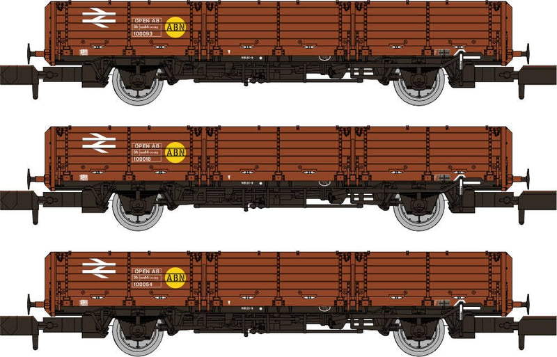 Load image into Gallery viewer, RAPIDO 956001 OAA AB Wagon Triple Pack - BR Bauxite with ABN Yellow Spot
