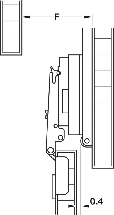 Load image into Gallery viewer, Overlay Hinge Set for Accuride 1432 (Pivot Sliding Pocket Door Gear)
