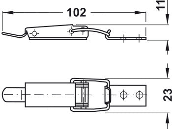 HD Over-Centre Spring Toggle Catch 104mm