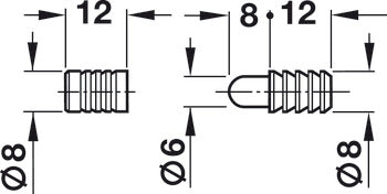 Load image into Gallery viewer, Baseboard Alignment Dowels - Press-Fit  8mm
