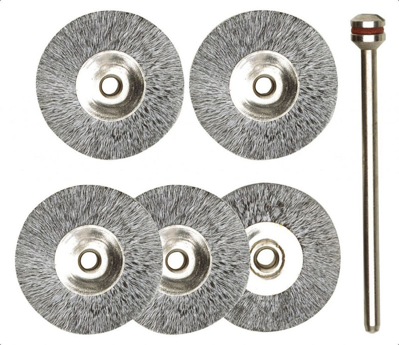 Load image into Gallery viewer, Proxxon Wheel Wire Brushes 22mm Dia  - Brass, Steel &amp; Stainless Steel   (28952, 28962 &amp; 28956)

