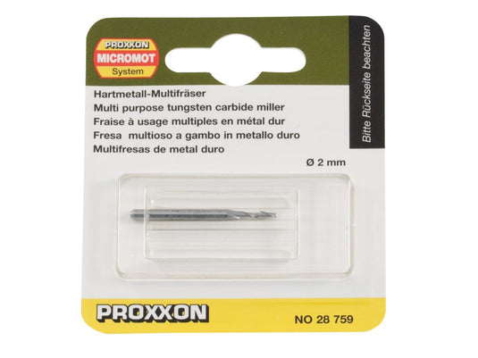 Proxxon Tungsten Carbide Straight Milling Bits 2.35mm Shanks    (28758, 28759 & 28761