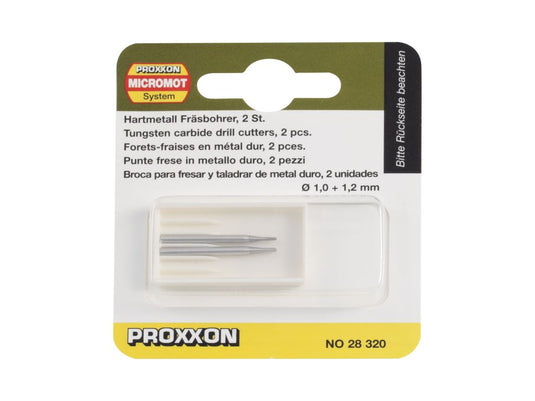 Proxxon Tungsten Carbide Milling Drills (Packs of 2)     (28320 & 28321)