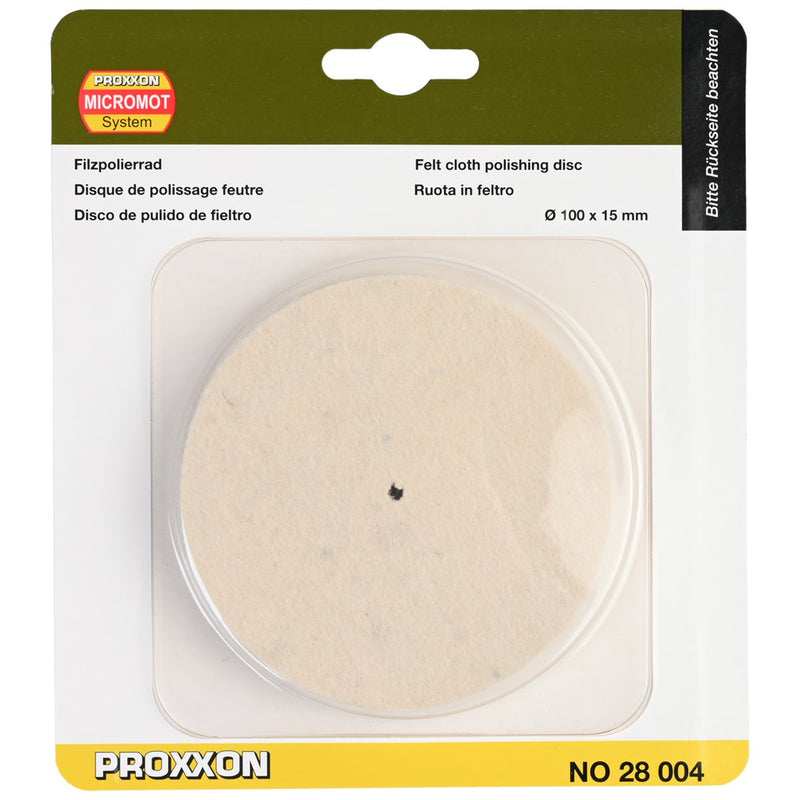 Load image into Gallery viewer, Proxxon Felt Cloth Polishing Disc 100 x 15mm    (28004)
