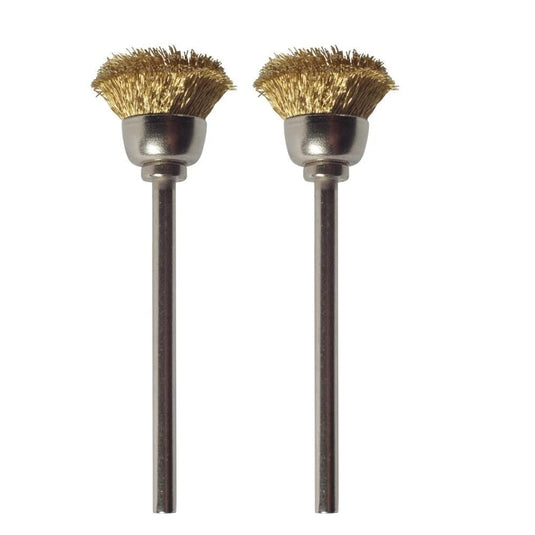 Proxxon Cup Wire Brushes 13mm Dia  - Brass, Steel & Stainless Steel   (28953, 28963 & 28957)