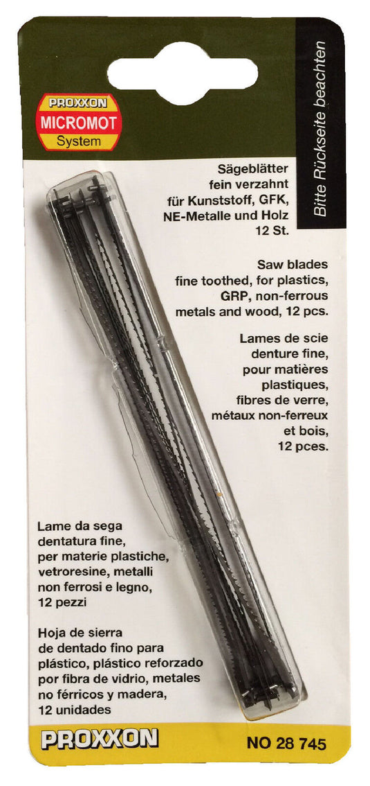 Proxxon Scroll Saw Blades with Pin Ends    (28741, 28743 & 28745)