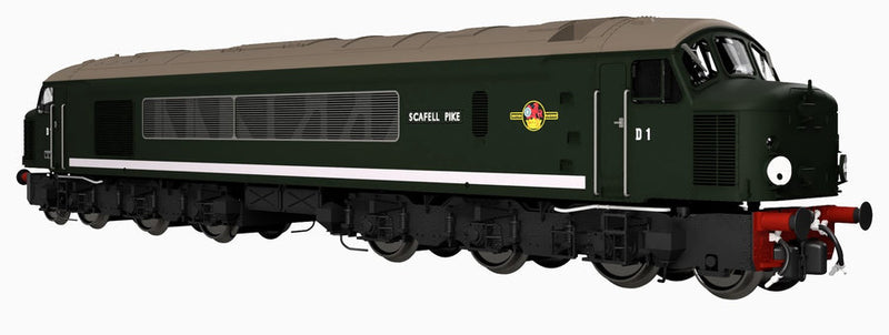 Load image into Gallery viewer, RAPIDO 948501 Class 44 1CoCo1 D1 'Scafell Pike' BR Plain Green - DCC Sound Fitted
