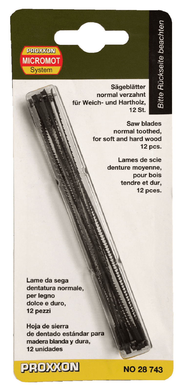 Load image into Gallery viewer, Proxxon Scroll Saw Blades with Pin Ends    (28741, 28743 &amp; 28745)
