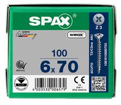 Load image into Gallery viewer, SPAX Wirox Pozi Screw 6.0 x 70mm - Box of 100
