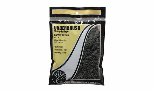 Woodland Scenics WFC138 Underbrush (Bag) - FOREST GREEN