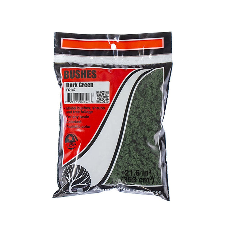 Load image into Gallery viewer, Woodland Scenics WFC147 Bushes (Bag) - DARK GREEN
