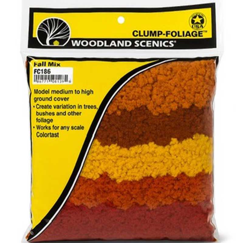 Load image into Gallery viewer, Woodland Scenics WFC186 Clump Foliage (Bag) - FALL AUTUMN MIX
