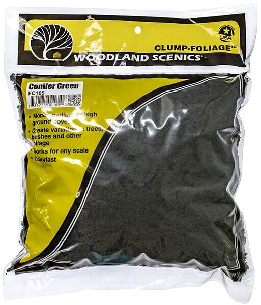 Load image into Gallery viewer, Woodland Scenics WFC185 Clump Foliage (Bag) - CONIFER GREEN
