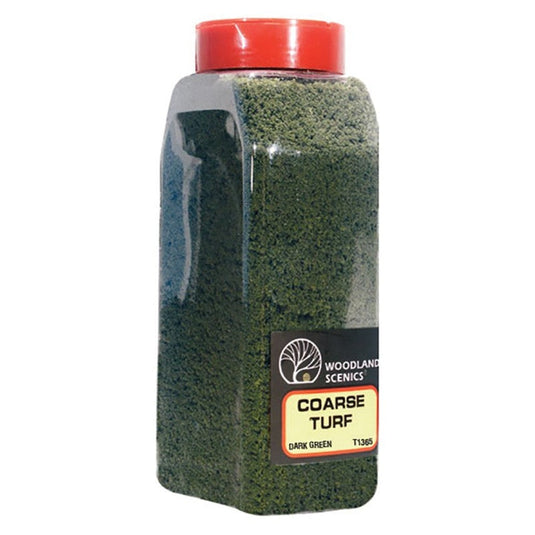 Woodland Scenics WT1365 Coarse Turf Scatter (Tub) - DARK GREEN