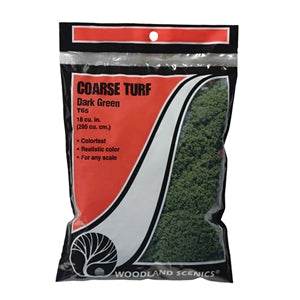 Load image into Gallery viewer, Woodland Scenics WT65 Coarse Turf Scatter (Bag) - DARK GREEN

