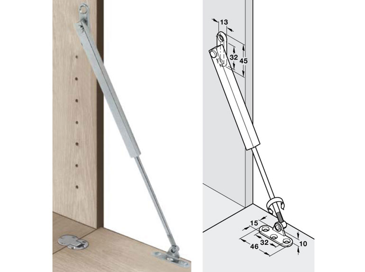 Hafele 372.17.7** Series Fall-ex Flap Stays with Brake 