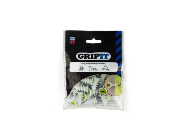 TWIST-IT GRIPIT GREEN Plasterboard Fixings  (Pack 25) 