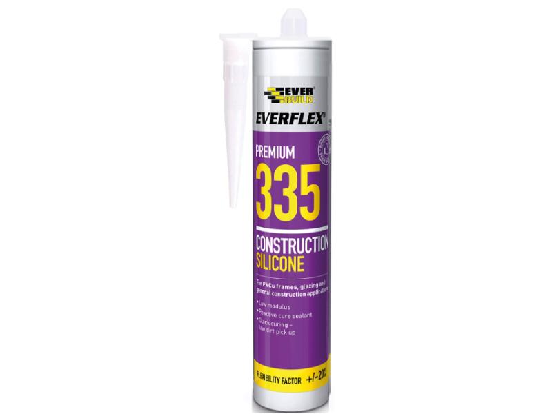 335 Premium Construction SILICONE Sealant 295ml 